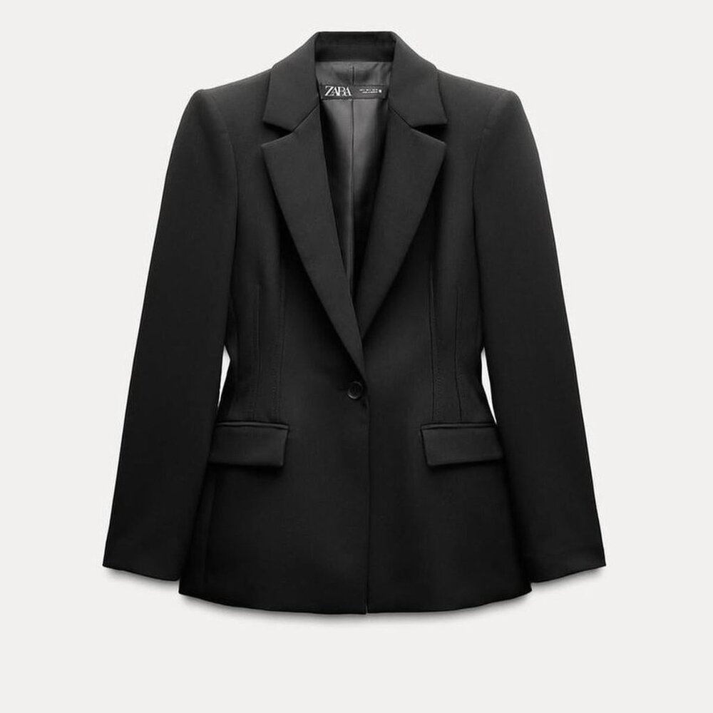 Zara black blazer, women’s blazer, classic blazer, office wear, business casual - Picture 9 of 9